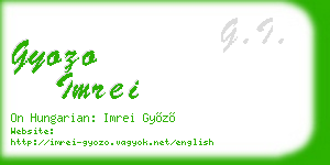 gyozo imrei business card